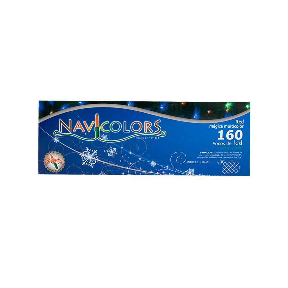 Red De Luces Navideña Luz Multicolor Navicolors 1.80 X 0.70 Mts $319