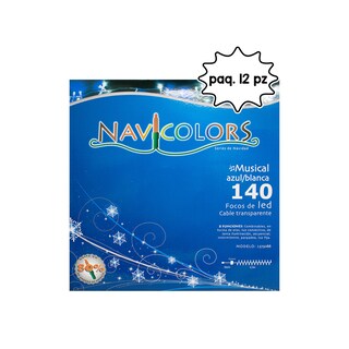 Foto 2 | Serie Navideña Musical Luz Led Azul/blanco Importadora La Merced 140 Focos Paquete 12 Pz