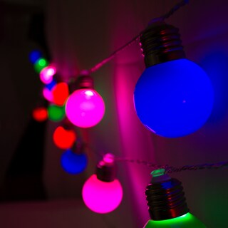 Foto 3 | Serie Navideña Navicolors de Luz Led Multicolor 20 Bombillas