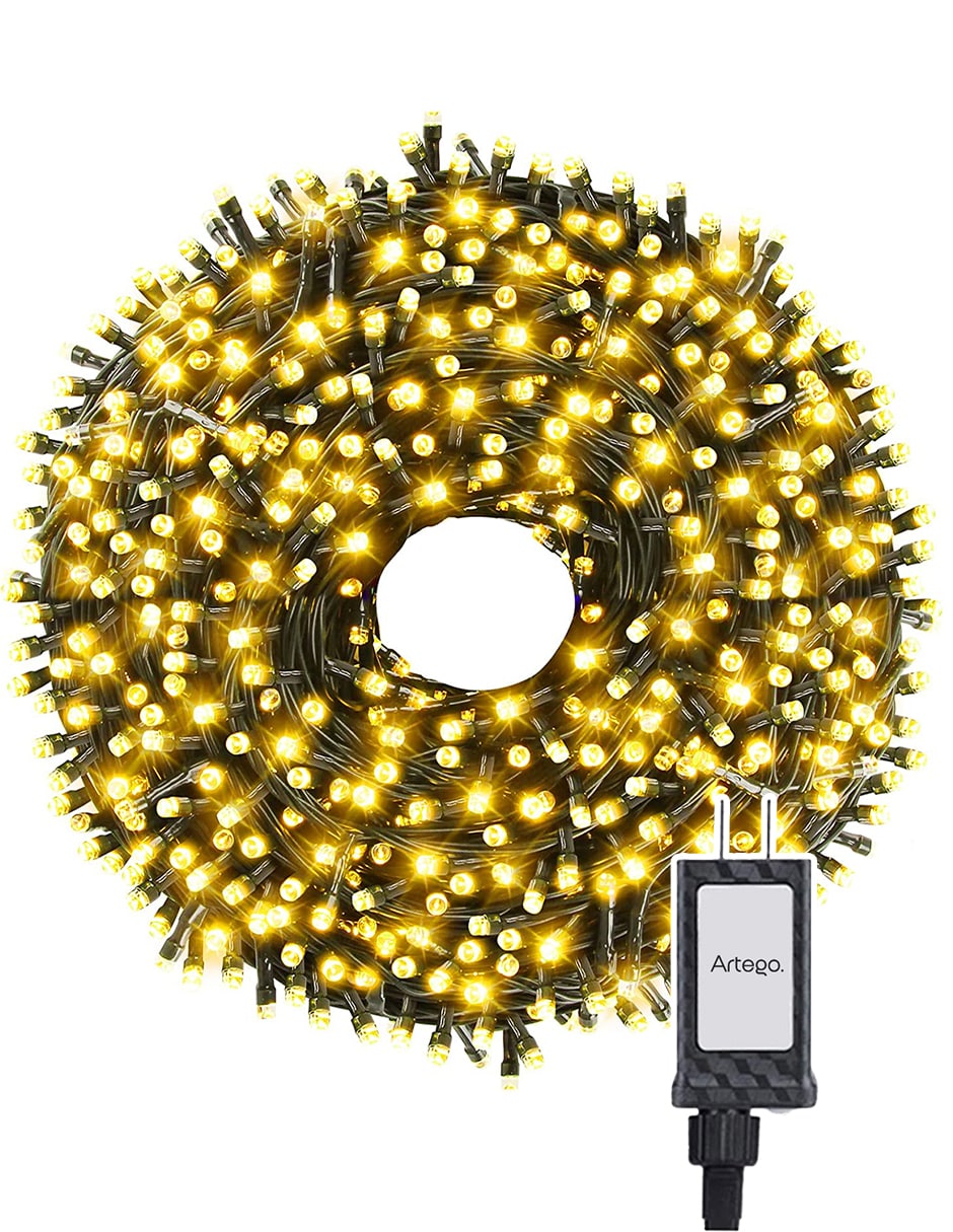 Luces de Navidad Serie de 200 LED Luz Cálida Artego Uso Interior Exterior $389