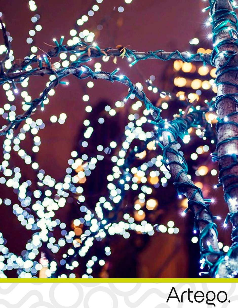 Foto 8 pulgar | Luces de Navidad Serie de 200 LED Luz Blanca Artego Uso Interior Exterior