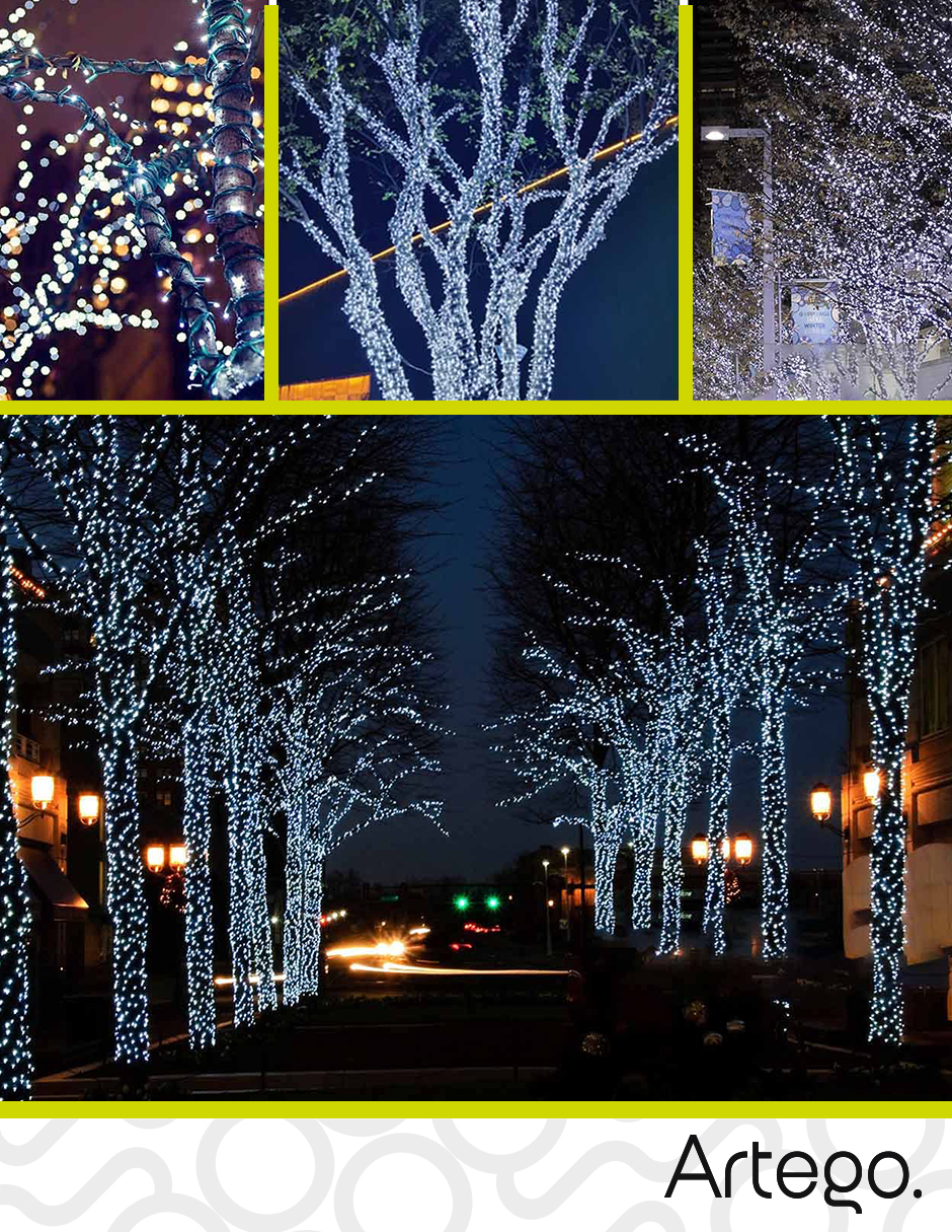 Foto 5 | Luces de Navidad Serie de 500 LED Luz Blanca Artego Uso Interior Exterior