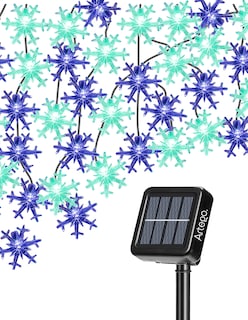 Foto 1 | Luces De Navidad Solares Serie De 100 Led Luz Verde Azul Artego Uso Exterior