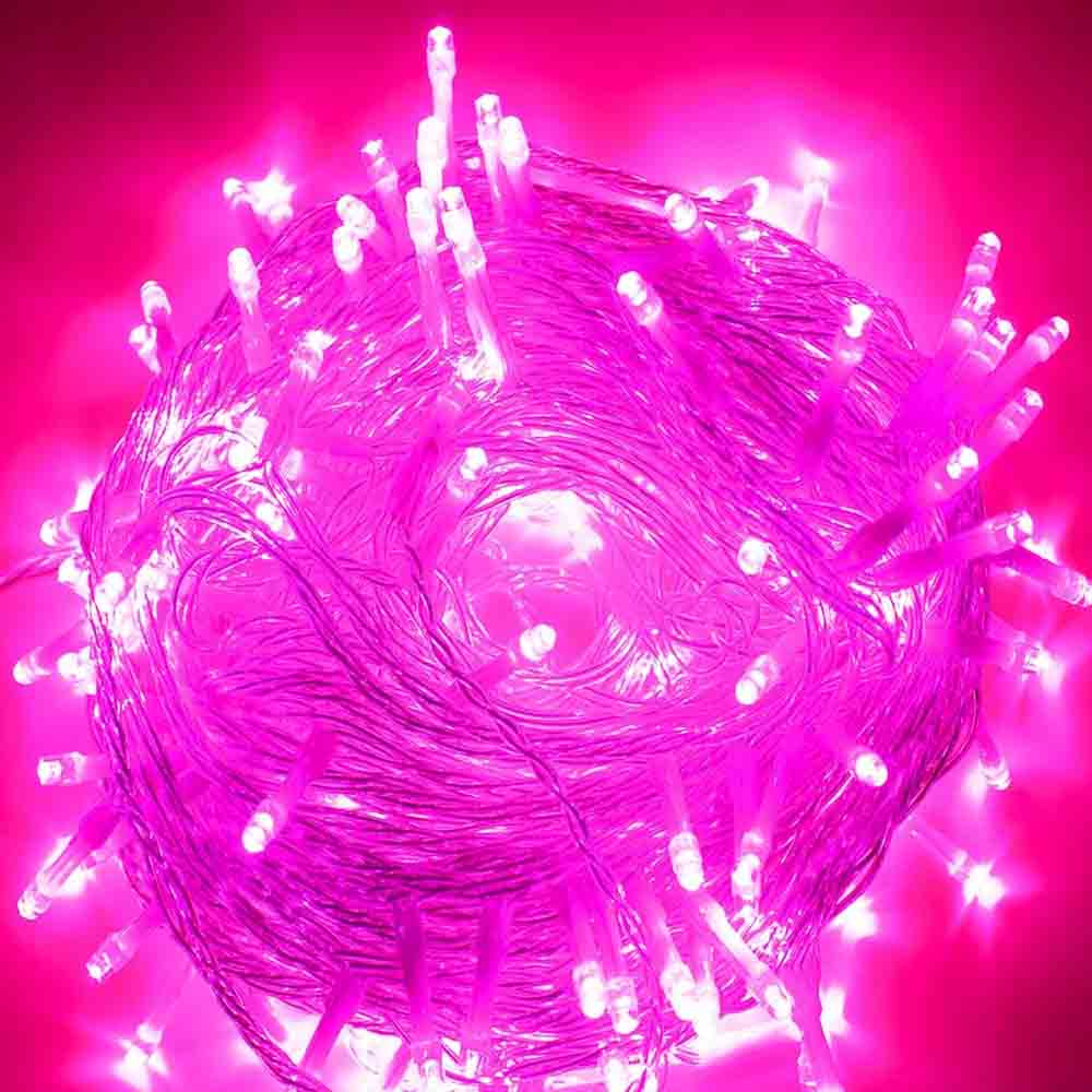 Foto 3 pulgar | Serie de Luces Navideñas color Rosa 300 Focos