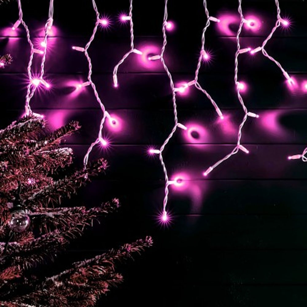 Foto 3 pulgar | Cascada 500 Focos Luz Rosa