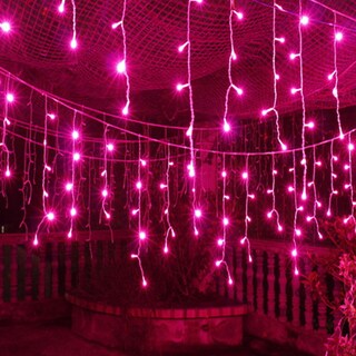 Foto 3 | Cascada 500 Focos Luz Rosa