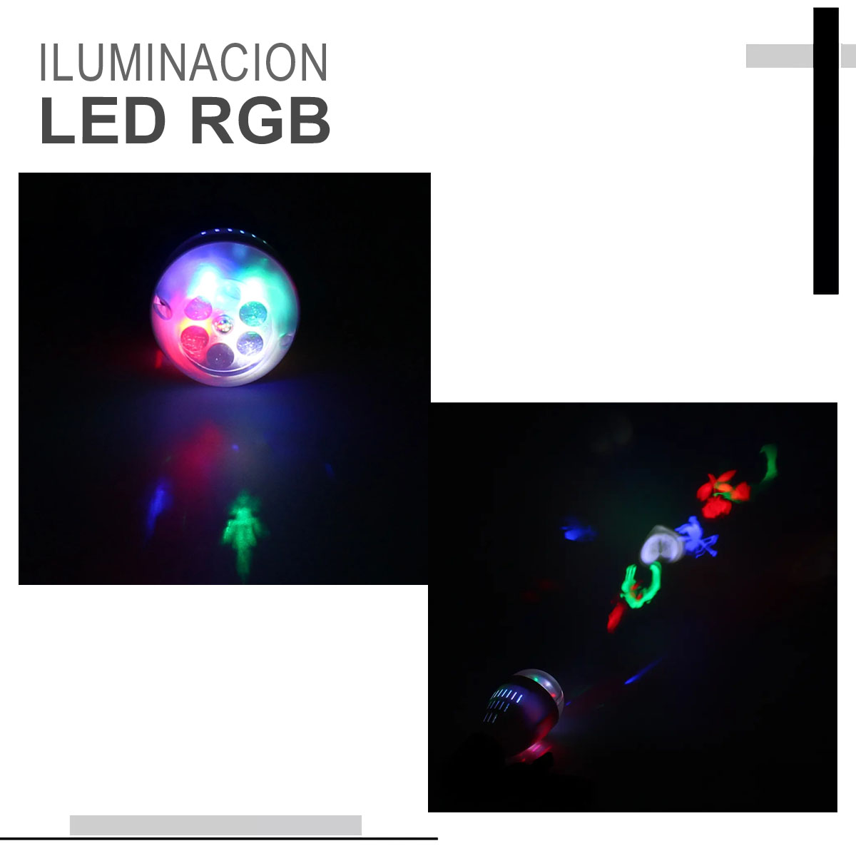 Foto 4 pulgar | Super Foco Luces Navidad Kimhi Proyector Led con 3 Discos Figuras Navideñas Multicolor 4w