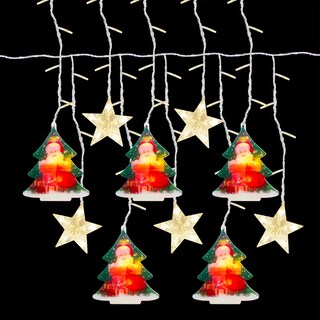 Foto 4 | Cortina 100 Luces LED con Figuras Navideñas Luz Cálida 3 M
