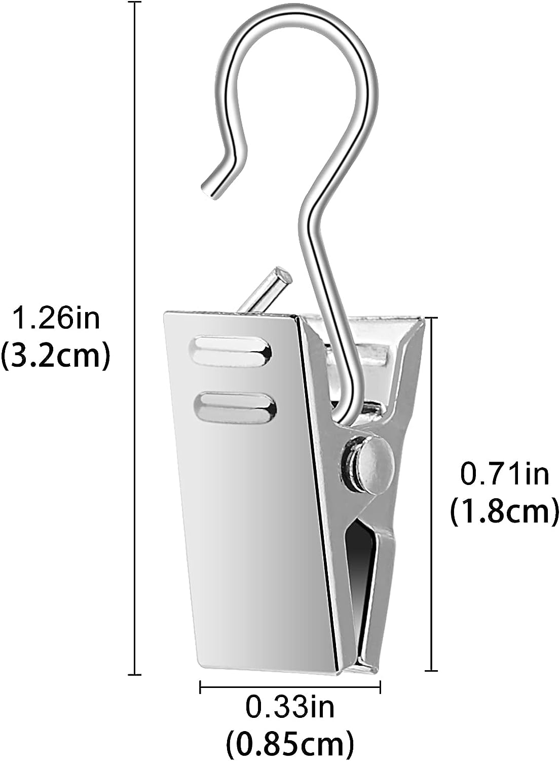 Foto 3 pulgar | Clips para cortinas de acero inoxidable Jieyou - Paquete de 32 piezas con ganchos en forma de S