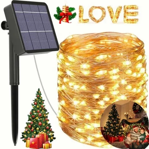 Foto 2 pulgar | Cadena De Luces Solares Led Navideñas 300 30 M Ip65 A Prueba De Agua - Venta Internacional.