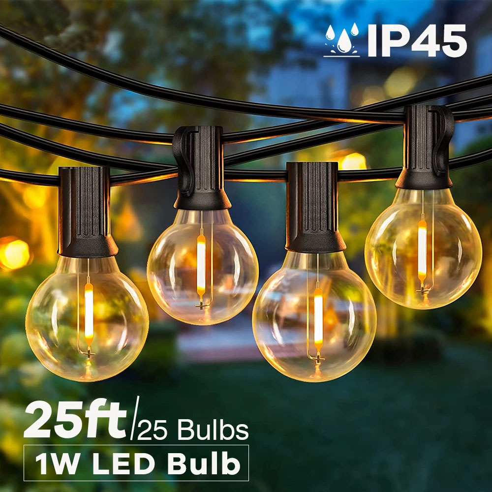 Foto 6 pulgar | Guirnalda De Luces Led Con Forma De Guirnalda Navideña, 7,5 M, Ip45, 25 Pies, 25 Bombillas - Venta Internacional.