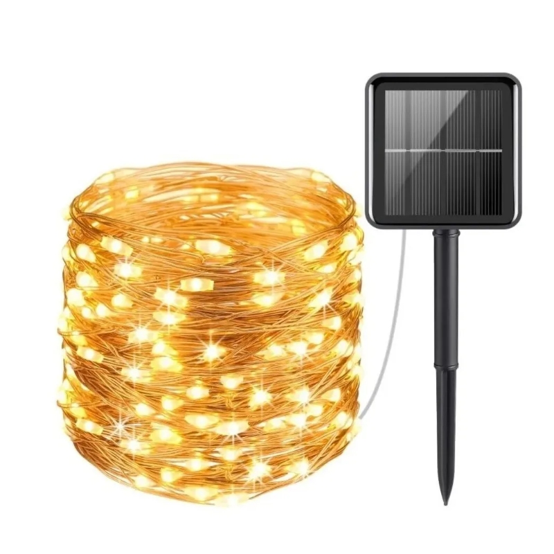 Foto 2 pulgar | Guirnalda De Luces Solares Con Forma De Guirnalda De 10 M, 100 Led, Color Blanco Cálido - Venta Internacional.