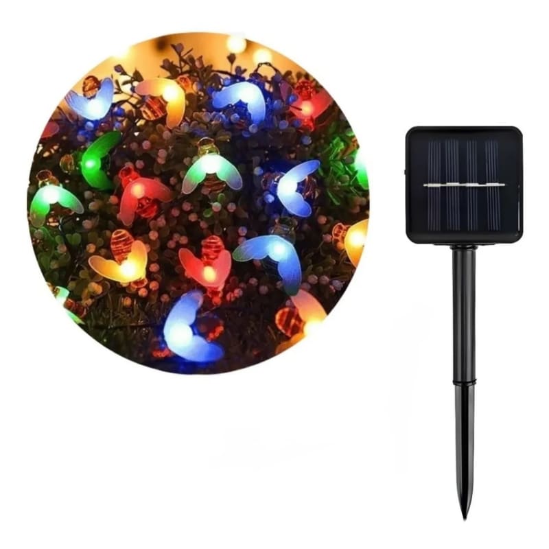 Luces Led Solares Con Forma De Guirnalda En Forma De Abeja Para Decoración Exterior - Venta Internacional. $766