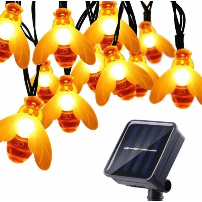 Foto 2 pulgar | Luz Cálida Con Forma De Guirnalda Solar Con Forma De Abeja, 30 Led, 4 M, Con Batería Recargable - Venta Internacional.