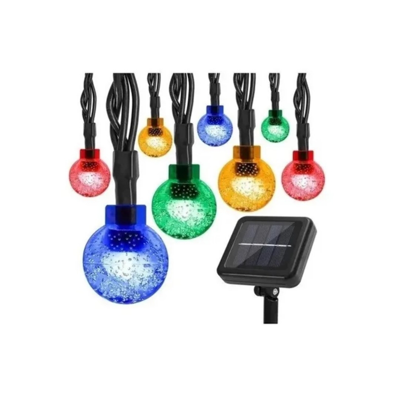 Foto 2 pulgar | Guirnalda Solar Para Exteriores, 30 Led, Multicolor, Para Navidad - Venta Internacional.