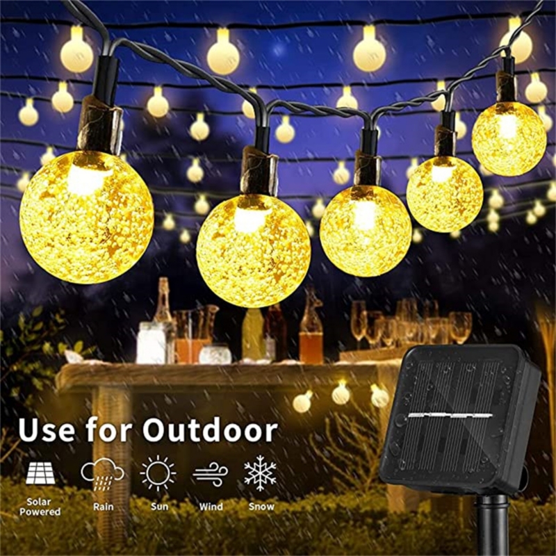 Foto 7 pulgar | Luces Solares Led Tipo Cuerda, 6,5 M, 30 Led, Impermeables Para Jardín - Venta Internacional.