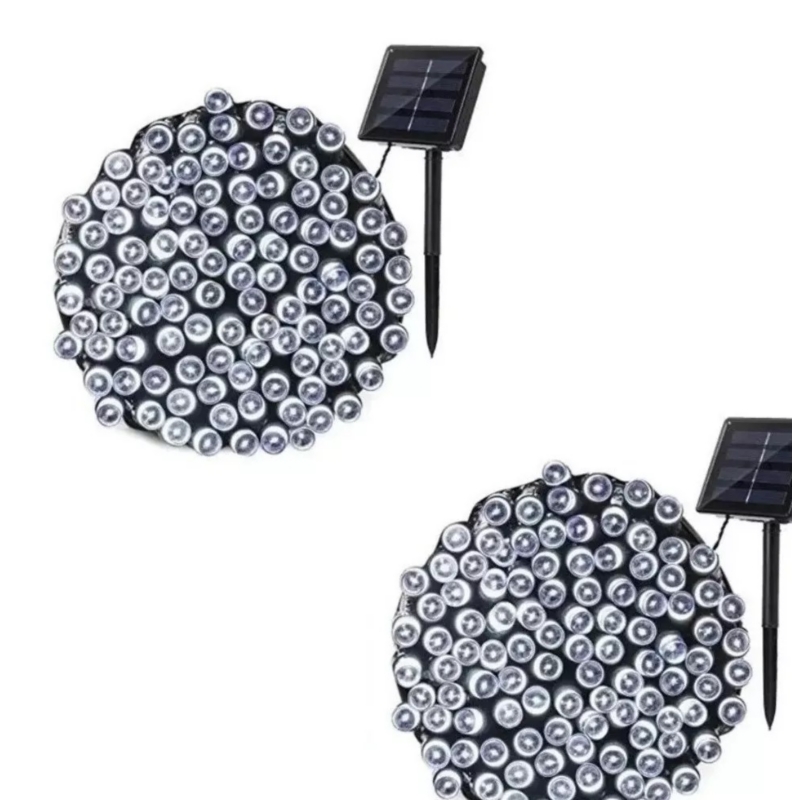Foto 2 pulgar | Guirnalda Navideña Con Luces Solares, 10 M, 200 Led, Paquete De 2 - Venta Internacional.