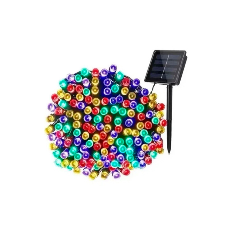 Guirnalda De Luces Solares Navideñas De 10 M, 100 Led, Multicolor - Venta Internacional.