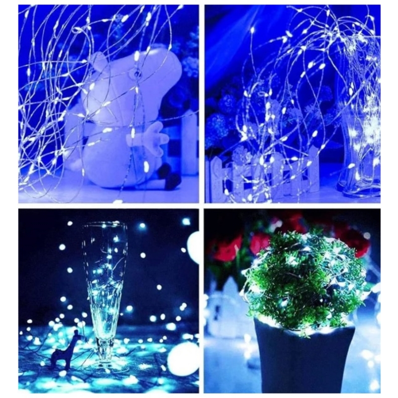 Foto 4 pulgar | Paquete De Luces Led Etho Import Solar Fairy De 32 M, 2 Unidades, Color Azul - Venta Internacional.