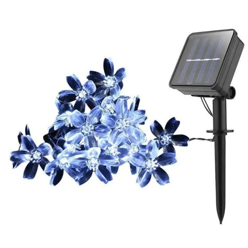 Foto 2 pulgar | Guirnalda Solar Led Con Forma De Hada Y Flor Para Bodas, 12 M, Color Blanco - Venta Internacional.