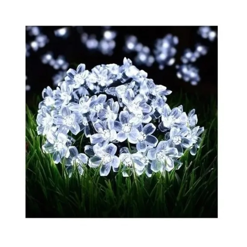 Foto 2 | Guirnalda Solar Led Con Forma De Hada Y Flor Para Bodas, 12 M, Color Blanco - Venta Internacional.