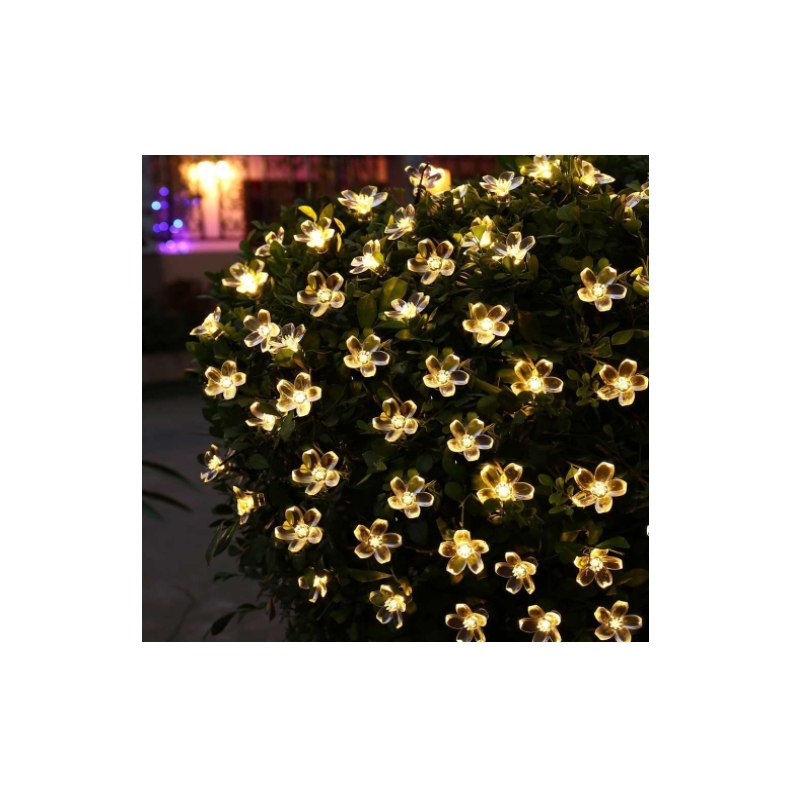 Foto 3 pulgar | Luces Led Solares Decorativas De 7 M 50 Led para Flores De Exterior - Venta Internacional