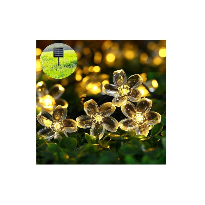 Foto 5 pulgar | Luces Led Solares Decorativas De 7 M 50 Led para Flores De Exterior - Venta Internacional