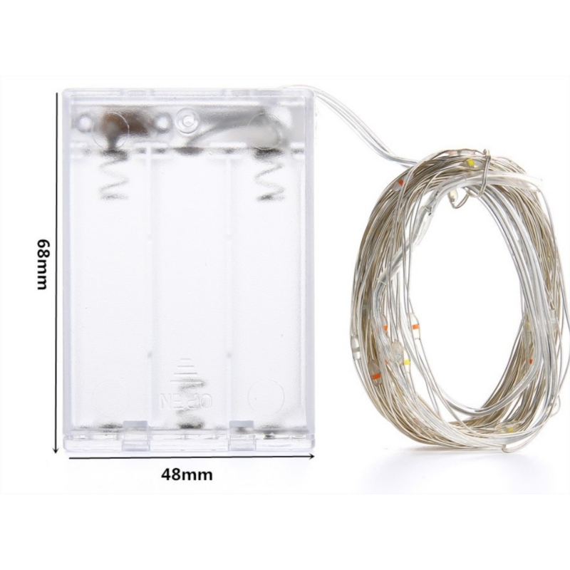 Foto 3 pulgar | Fairy Lights Micro Led, 10 M, Funciona Con Pilas Navideñas - Venta Internacional.