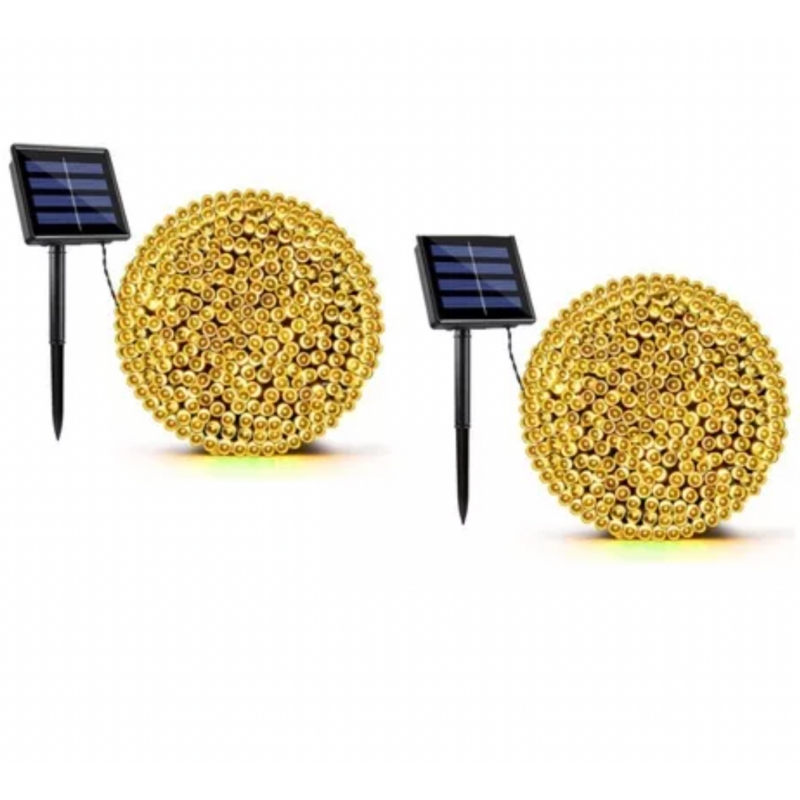 Foto 4 pulgar | Guirnalda Navideña Con Luces Solares, 10 M, 100 Led, Paquete De 2 - Venta Internacional.