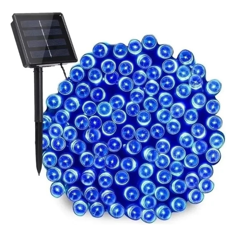 Foto 2 pulgar | Luces Navideñas Solares De 10 M, 100 Led, Azules, Impermeables - Venta Internacional.
