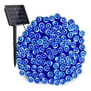 Foto 1 | Luces Navideñas Solares De 10 M, 100 Led, Azules, Impermeables - Venta Internacional.