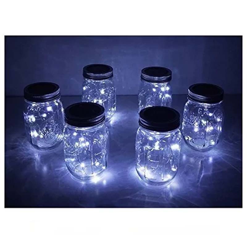 Foto 7 pulgar | Lámpara Colgante Solar Led Con Guirnaldas De Luces En Tarro De Cristal - Venta Internacional.