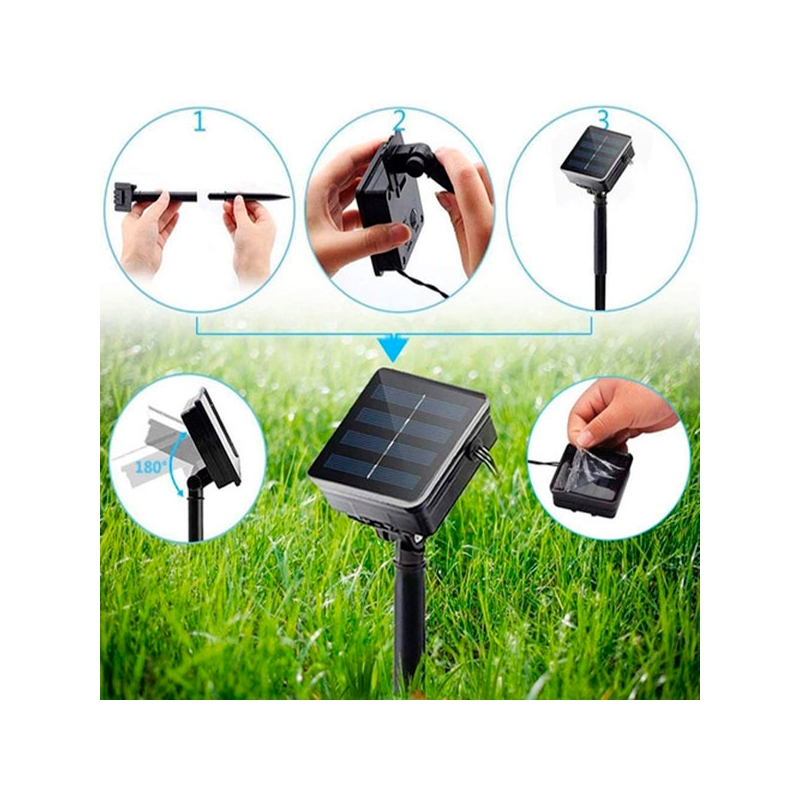 Foto 3 pulgar | Guirnalda De Luces Solares, 20 M, Luz Cálida Con 200 Led - Venta Internacional.