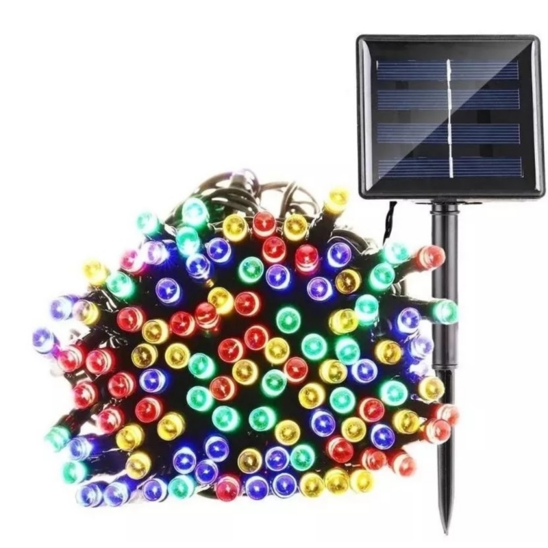 Foto 1 | Luces Solares Navideñas De 30 M, 300 Led, Multicolor Con Panel Solar - Venta Internacional.