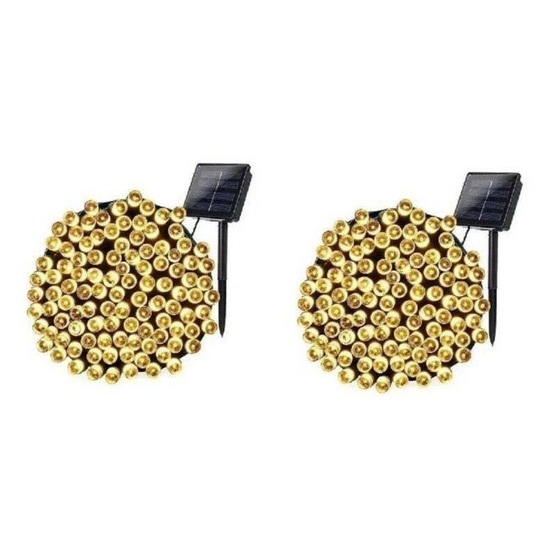 Guirnalda Navideña Con Luces Solares, 10 Metros, 100 Led, Paquete De 2 Unidades - Venta Internacional. $654