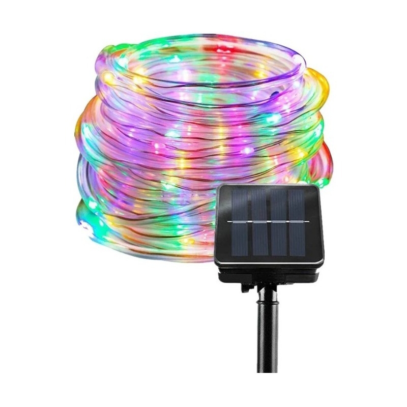 Foto 2 pulgar | Guirnalda Solar En Forma De Tubo En Forma De Cadena, 10 M, 100 Luces Led Multicolores - Venta Internacional.