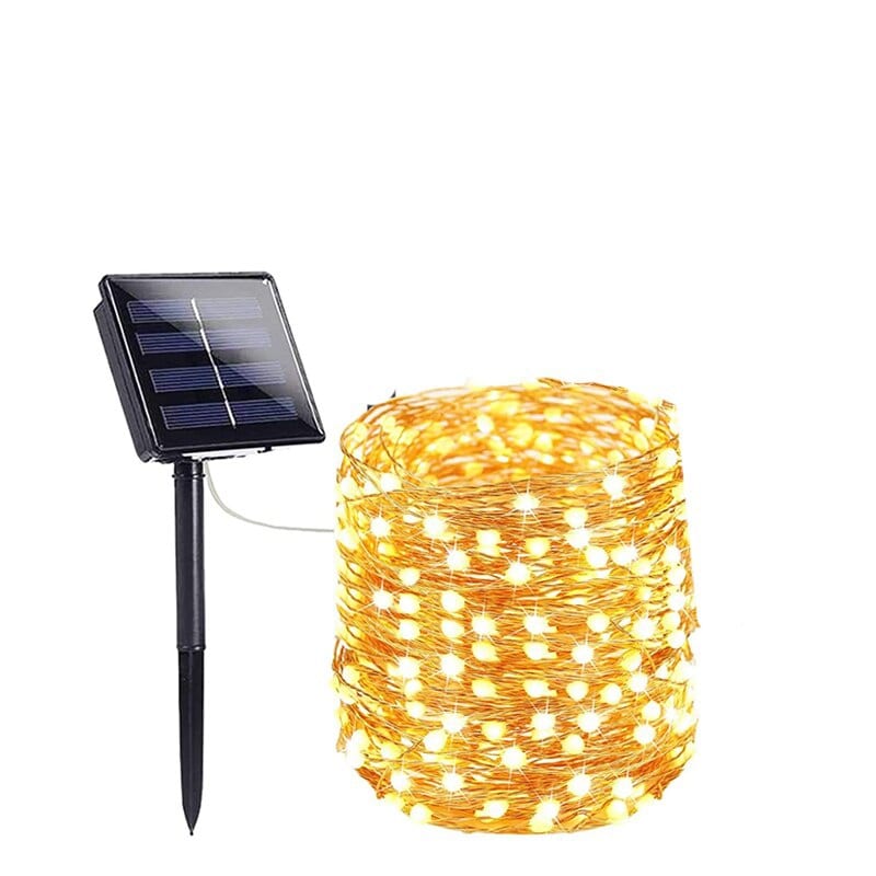 Luces Navideñas Solares Fairy Wire 500 Led De 50 M, Color Blanco Intenso - Venta Internacional. $1,986