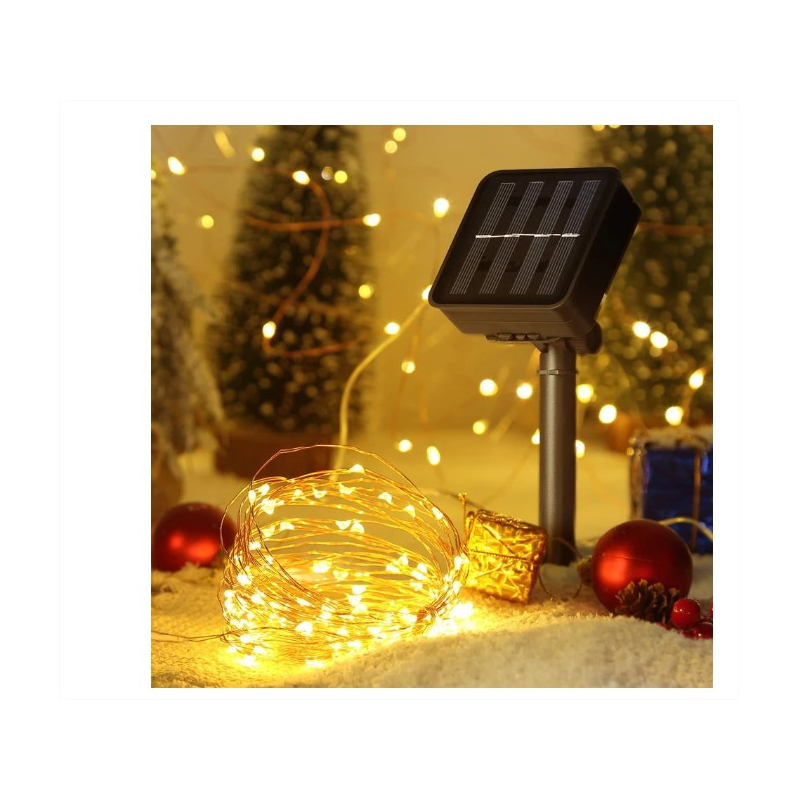 Foto 2 | Luces Navideñas Solares Fairy Wire 500 Led De 50 M, Color Blanco Intenso - Venta Internacional.