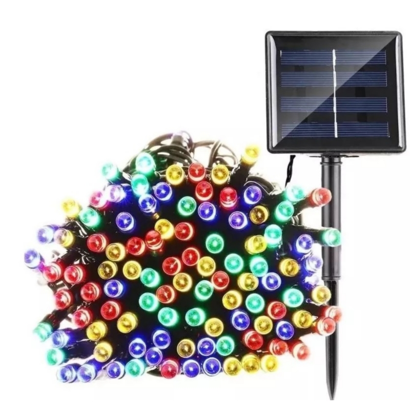 Foto 1 | Luces Navideñas Solares De 10 M, 100 Led, Multicolor, Impermeables - Venta Internacional.