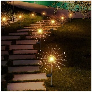 Foto 1 | Luces Solares Con Microled Fairy Fire, Paquete De 2 Unidades, Artificiales, Cálidas, Tipo C - Venta Internacional.