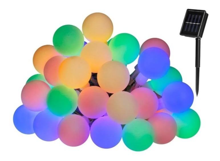 Guirnalda Solar Forma de Esfera Led Multicolor de 6 m - Venta Internacional