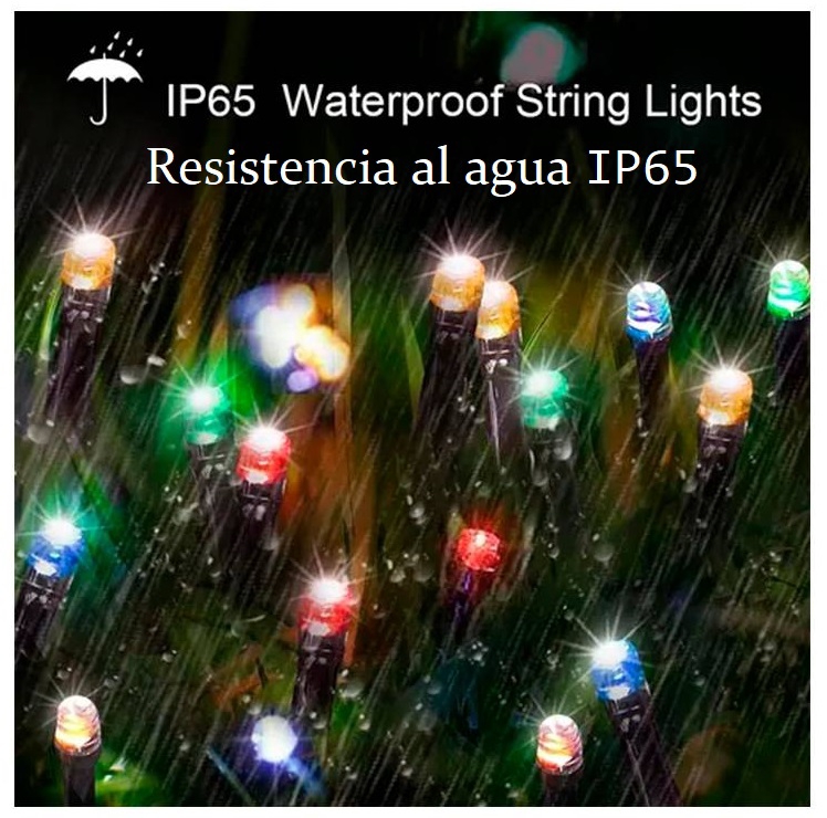 Foto 4 pulgar | Luces Solares con Forma se Guirnalda 20 m 200 Led Multicolor - Venta Internacional