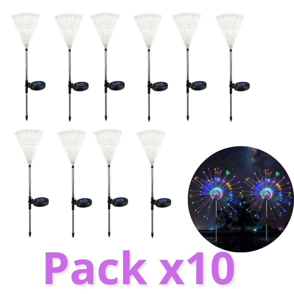 Luces Solares Tipo Fuegos Artificiales Micro Led Multicolor 10 Piezas - Venta Internacional