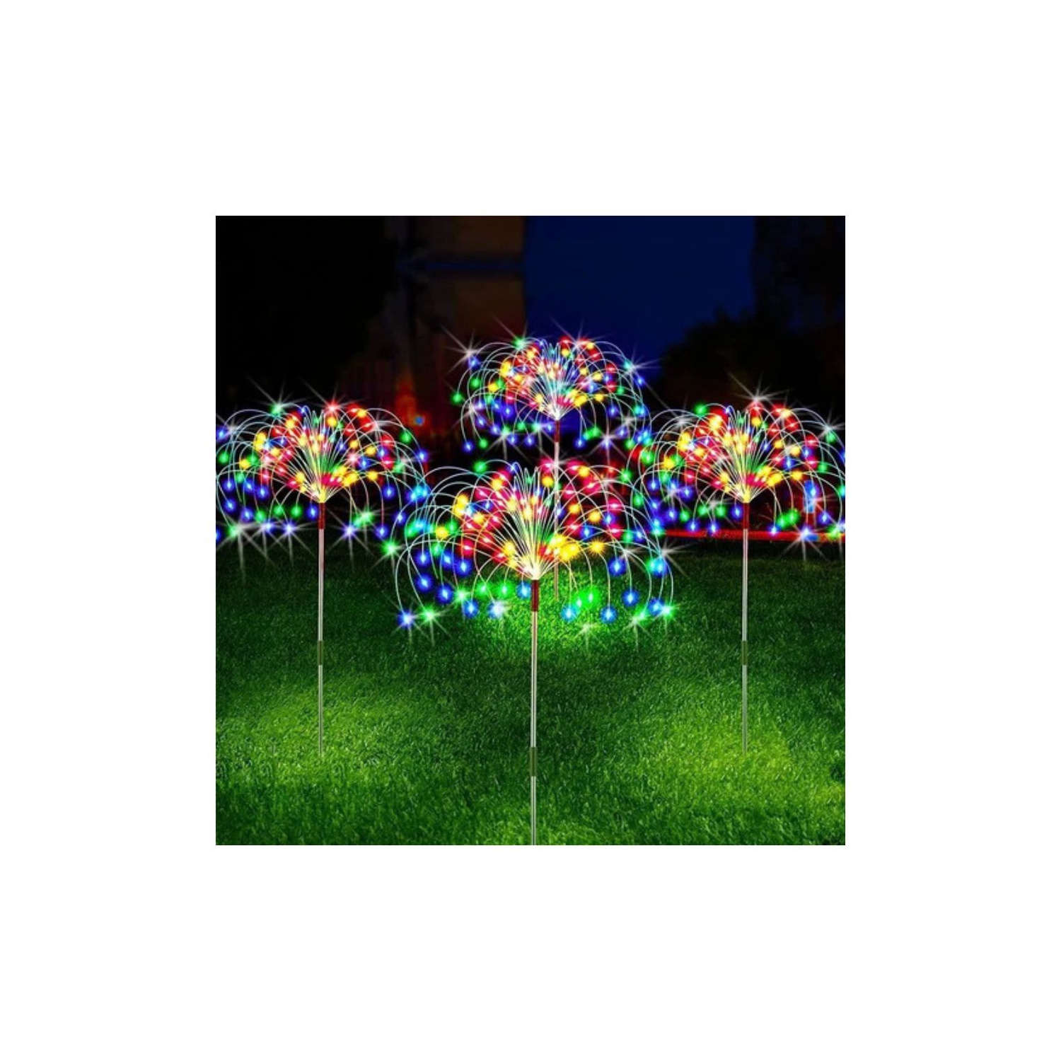 Foto 2 | Luces Solares Tipo Fuegos Artificiales Micro Led Multicolor 10 Piezas - Venta Internacional