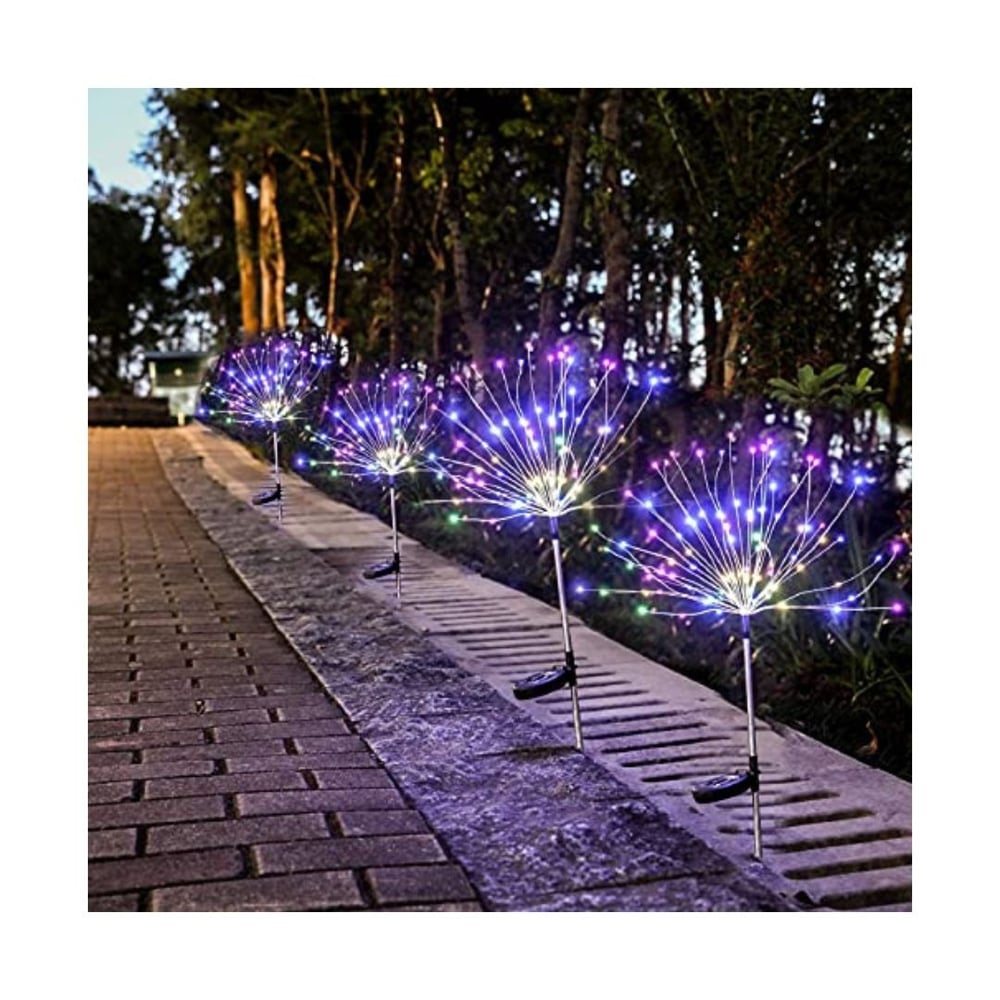 Foto 5 pulgar | Luces Solares Tipo Fuegos Artificiales Micro Led Multicolor 10 Piezas - Venta Internacional