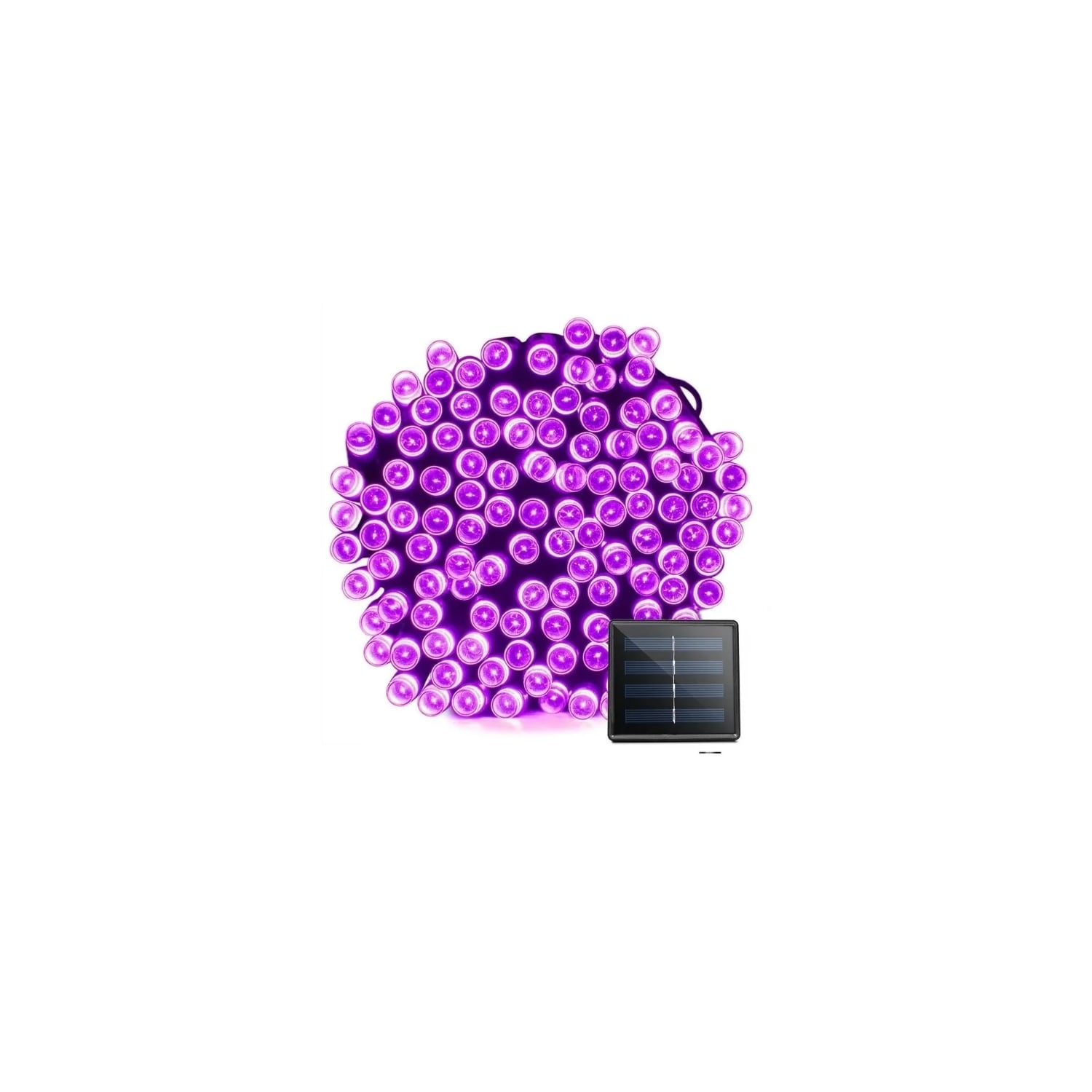 Luces Solares con Forma de Guirnalda 200 Led color Morado 20 M - Venta Internacional $791