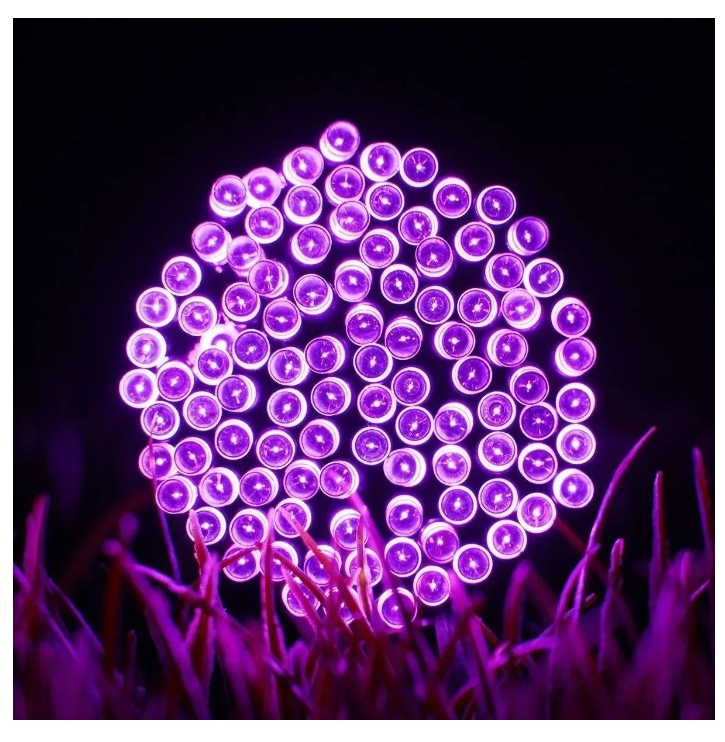 Foto 3 pulgar | Luces Solares con Forma de Guirnalda 200 Led color Morado 20 M - Venta Internacional