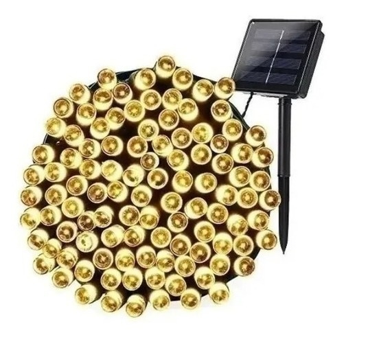 Foto 7 pulgar | Paquete de 2 Luces Solares con Forma de Guirnalda 200 Led 20 Metros Blanco Cálido - Venta Internacional