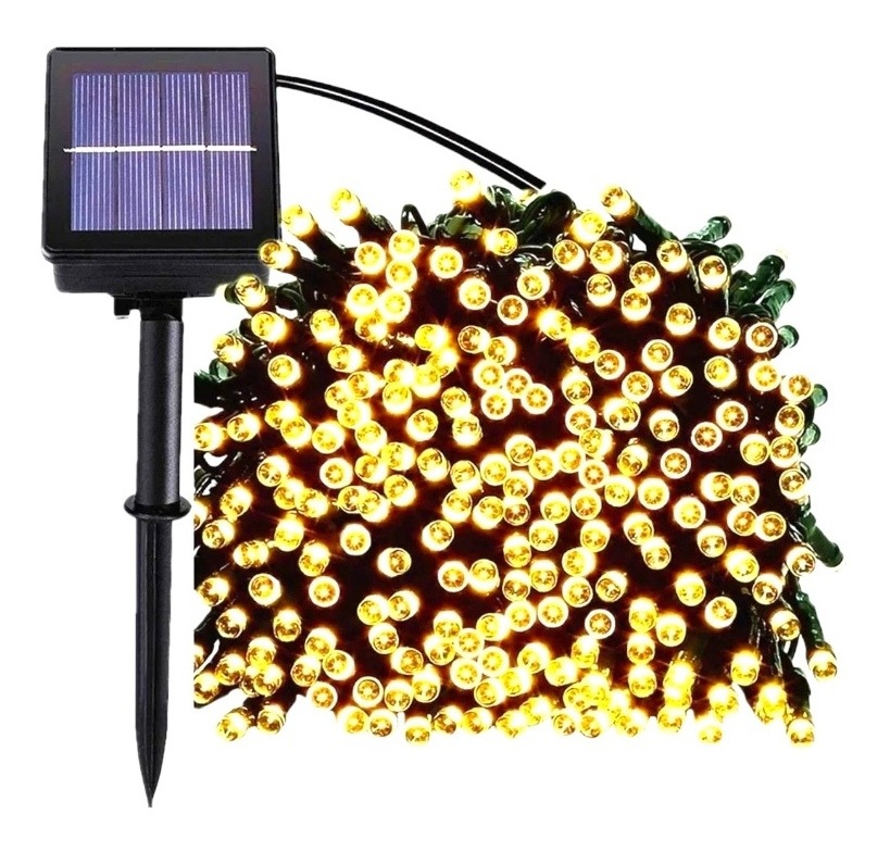 Foto 3 pulgar | Paquete de 2 Luces Solares con Forma de Guirnalda 200 Led 20 Metros color Blanco Cálido - Venta Internacional
