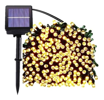 Foto 2 | Paquete de 2 Luces Solares con Forma de Guirnalda 200 Led 20 Metros color Blanco Cálido - Venta Internacional